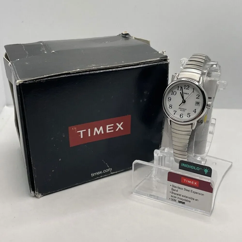 Timex Easy Reader T2H371 Women's Silver Stainless Steel Analog Dial Watch Tx97